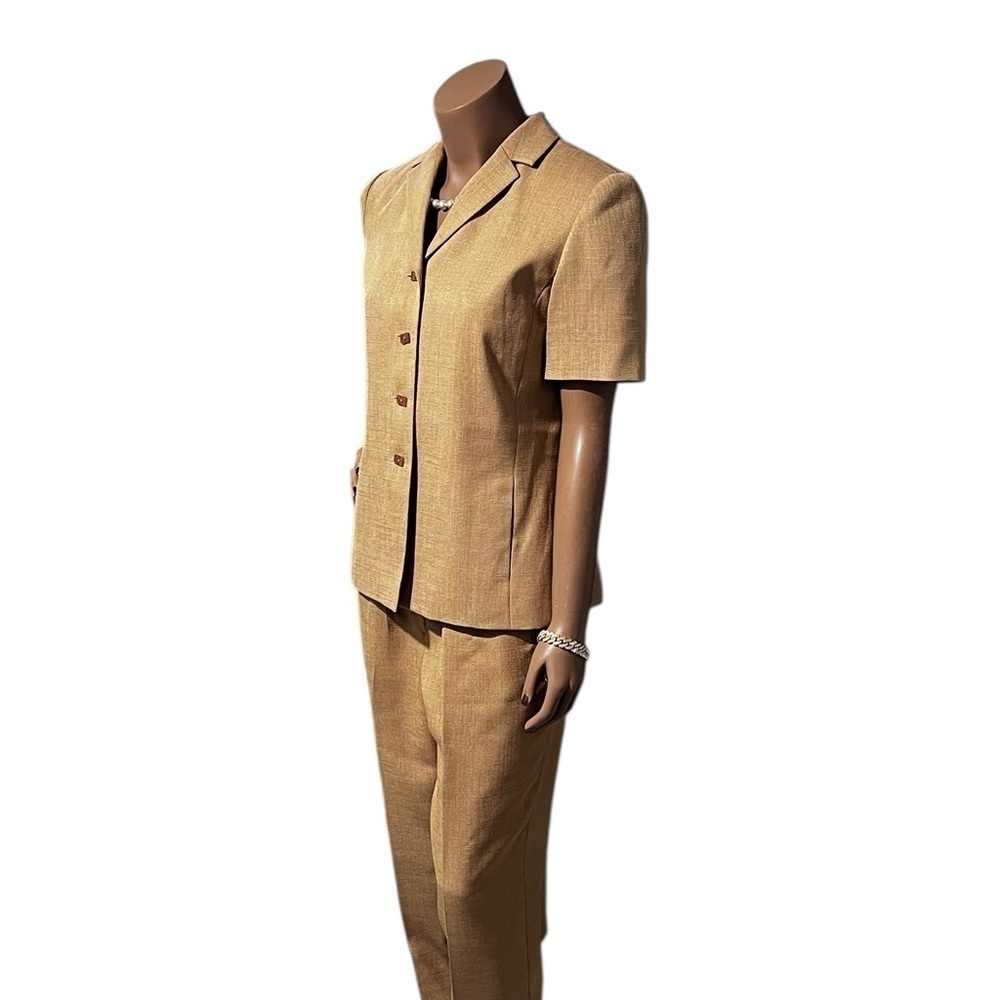 Travis Ayers Elegant Camel Pantsuit☑️ - Picture 12 of 12